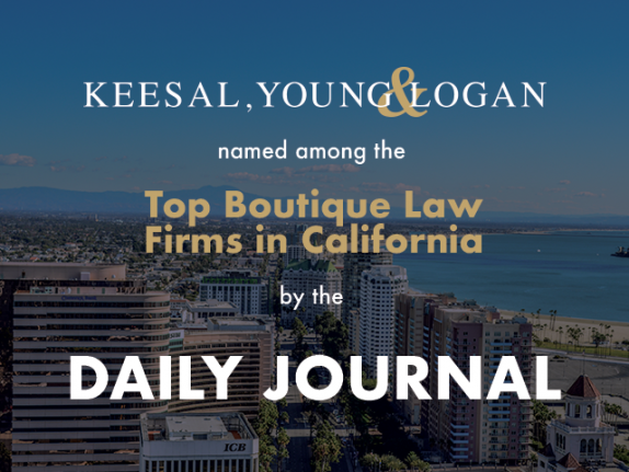 The Daily Journal Selects Keesal, Young & Logan as a Top Boutique Law Firm in California for 2018